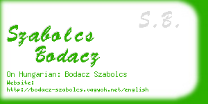 szabolcs bodacz business card